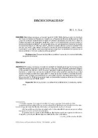 Discrecionalidad / H. L. Hart; traducción de Juan Ramón de Páramo | Biblioteca Virtual Miguel de Cervantes