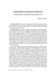 Entrevista a Frederick Schauer / Nicoletta Ladavac | Biblioteca Virtual Miguel de Cervantes
