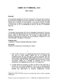 Cádiz 1812 y Eidsvoll 1814 / Ditlev Tamm | Biblioteca Virtual Miguel de Cervantes
