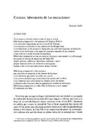 Caracas: laboratorio de las mutaciones / Gustavo Valle | Biblioteca Virtual Miguel de Cervantes