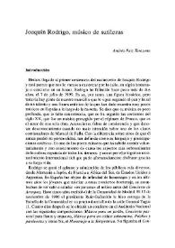 Joaquín Rodrigo, músico de sutilezas / Andrés Ruiz Tarazona | Biblioteca Virtual Miguel de Cervantes