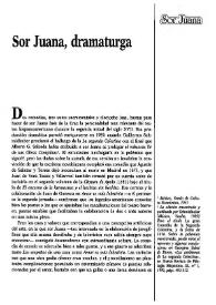 Sor Juana, dramaturga / Teodosio Fernández | Biblioteca Virtual Miguel de Cervantes