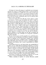 Hacia una sabiduría de integración / Manuel Calvo Hernando | Biblioteca Virtual Miguel de Cervantes