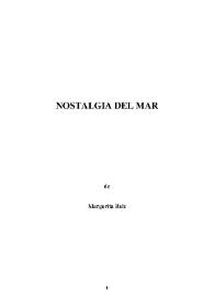 Nostalgia del mar / de Margarita Reiz | Biblioteca Virtual Miguel de Cervantes