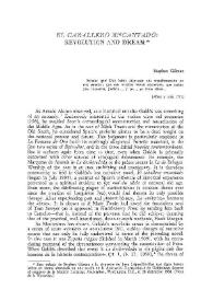 "El caballero encantado": revolution and dream / Stephen Gilman | Biblioteca Virtual Miguel de Cervantes