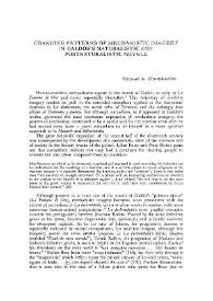 Changing patterns of mechanistic imagery in Galdós's naturalistic and postnaturalistic novels / Vernon A. Chamberlin | Biblioteca Virtual Miguel de Cervantes
