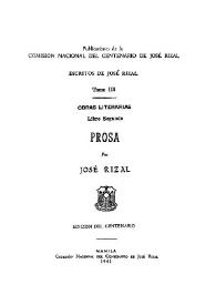 Prosa (1880-1894) / por José Rizal | Biblioteca Virtual Miguel de Cervantes