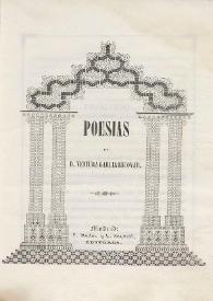 Poesías / de Ventura García Escovar | Biblioteca Virtual Miguel de Cervantes