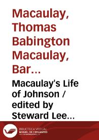 Macaulay's Life of Johnson / edited by Steward Lee Garrison | Biblioteca Virtual Miguel de Cervantes