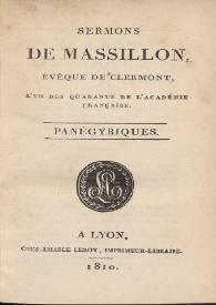 Sermons.  [Tome 8-9] / de Massillon, Évéque de Clermont, l'un des quarante de l'Académie Française | Biblioteca Virtual Miguel de Cervantes