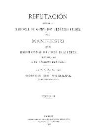 Documentos para la historia de la guerra separatista del Perú. Tomo 2 / publicados por el Conde de Torata | Biblioteca Virtual Miguel de Cervantes