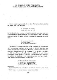 El símbolo de la primavera en la poesía de Antonio Machado / José Luis Cano | Biblioteca Virtual Miguel de Cervantes