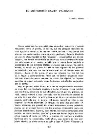 El misterioso Xavier Valcarce / Guido Castillo | Biblioteca Virtual Miguel de Cervantes