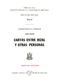 Cartas entre Rizal y otras personas. Libro cuarto / José Rizal | Biblioteca Virtual Miguel de Cervantes