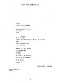 Con sus palabras / Juan José Cuadros | Biblioteca Virtual Miguel de Cervantes