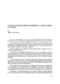 La place publique dans le roman de Lahbib Chebbi: la fêlure / Abdel-Hakim Gafsi | Biblioteca Virtual Miguel de Cervantes
