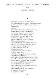 Aquella nuestra noche de pena y perro / Alberto Tugues | Biblioteca Virtual Miguel de Cervantes