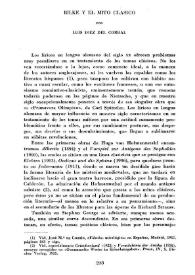 Rilke y el mito clásico / por Luis Díez del Corral | Biblioteca Virtual Miguel de Cervantes