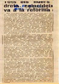 Tots el liders de la dreta coincideixen va a la reforma | Biblioteca Virtual Miguel de Cervantes