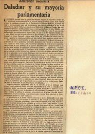 Daladier y su mayoría parlamentaria | Biblioteca Virtual Miguel de Cervantes