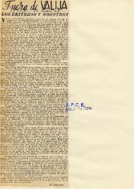 Los eritreos y nosotros / El Valijero | Biblioteca Virtual Miguel de Cervantes