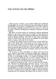 Una revisión del cine chileno / José Agustín Mahieu | Biblioteca Virtual Miguel de Cervantes