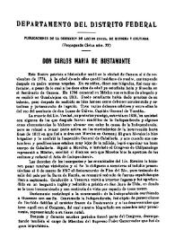 Don Carlos María de Bustamante | Biblioteca Virtual Miguel de Cervantes