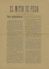 El mitin de Pego | Biblioteca Virtual Miguel de Cervantes