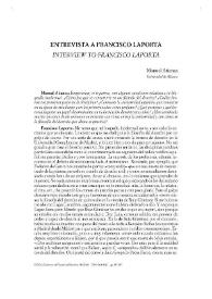Entrevista a Francisco Laporta / Manuel Atienza | Biblioteca Virtual Miguel de Cervantes