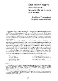 Entre tanta desolación temores tantos: la conmoción de la guerra
en Cernuda 
 / Luis Miguel Vicente García | Biblioteca Virtual Miguel de Cervantes