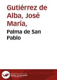 Palma de San Pablo | Biblioteca Virtual Miguel de Cervantes