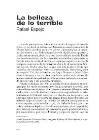 La belleza de lo terrible / Rafael Espejo | Biblioteca Virtual Miguel de Cervantes