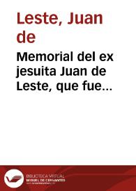 Memorial del ex jesuita Juan de Leste, que fue coadjutor de la Provincia de Castilla, residente en Bolonia, donde describe su penosa situación y la de su familia para solicitar un socorro extraordinario. 22 de octubre de 1796 | Biblioteca Virtual Miguel de Cervantes