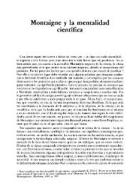 Montaigne y la mentalidad científica / Otilia López Fanego | Biblioteca Virtual Miguel de Cervantes