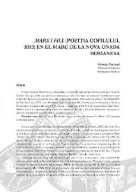 Mare i fill (Poziția Copilului, 2013) en el marc de la nova onada romanesa / Vicente Pascual | Biblioteca Virtual Miguel de Cervantes