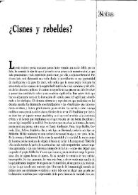 ¿Cisnes y rebeldes? / Víctor Manuel Mendiola | Biblioteca Virtual Miguel de Cervantes