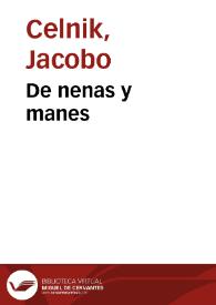 De nenas y manes | Biblioteca Virtual Miguel de Cervantes