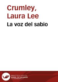 La voz del sabio | Biblioteca Virtual Miguel de Cervantes