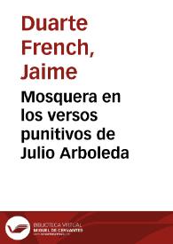 Mosquera en los versos punitivos de Julio Arboleda | Biblioteca Virtual Miguel de Cervantes