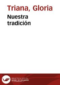 Nuestra tradición | Biblioteca Virtual Miguel de Cervantes