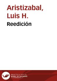 Reedición | Biblioteca Virtual Miguel de Cervantes