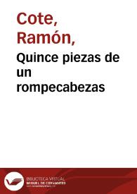 Quince piezas de un rompecabezas | Biblioteca Virtual Miguel de Cervantes