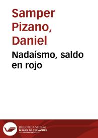 Nadaísmo, saldo en rojo | Biblioteca Virtual Miguel de Cervantes