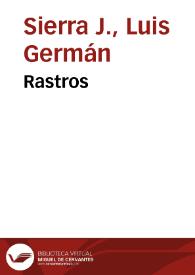 Rastros | Biblioteca Virtual Miguel de Cervantes