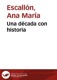 Una década con historia | Biblioteca Virtual Miguel de Cervantes