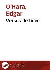 Versos de lince | Biblioteca Virtual Miguel de Cervantes