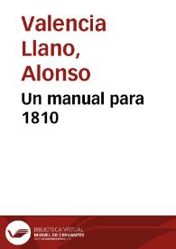 Un manual para 1810 | Biblioteca Virtual Miguel de Cervantes