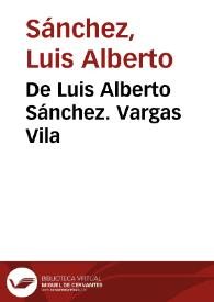 De Luis Alberto Sánchez. Vargas Vila | Biblioteca Virtual Miguel de Cervantes