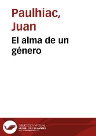 El alma de un género | Biblioteca Virtual Miguel de Cervantes