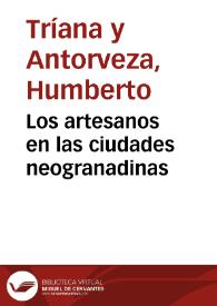 Los artesanos en las ciudades neogranadinas | Biblioteca Virtual Miguel de Cervantes